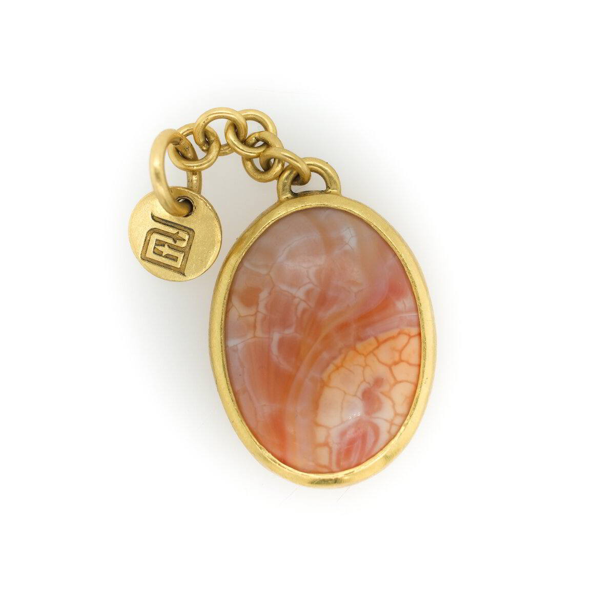 The Beach Agate Amulet - Amici Gold